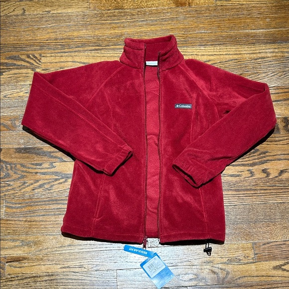 Columbia Jackets & Blazers - Columbia Red Full-Zip Fleece Jacket